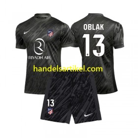 Atlético Madrid Jan Oblak 13 Torwart Kinder Heim Trikotsatz 2024/25 Kurzarm